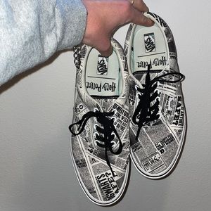Harry Potter Newspaper Shoes 9 1/2 women Vans Limited Edition